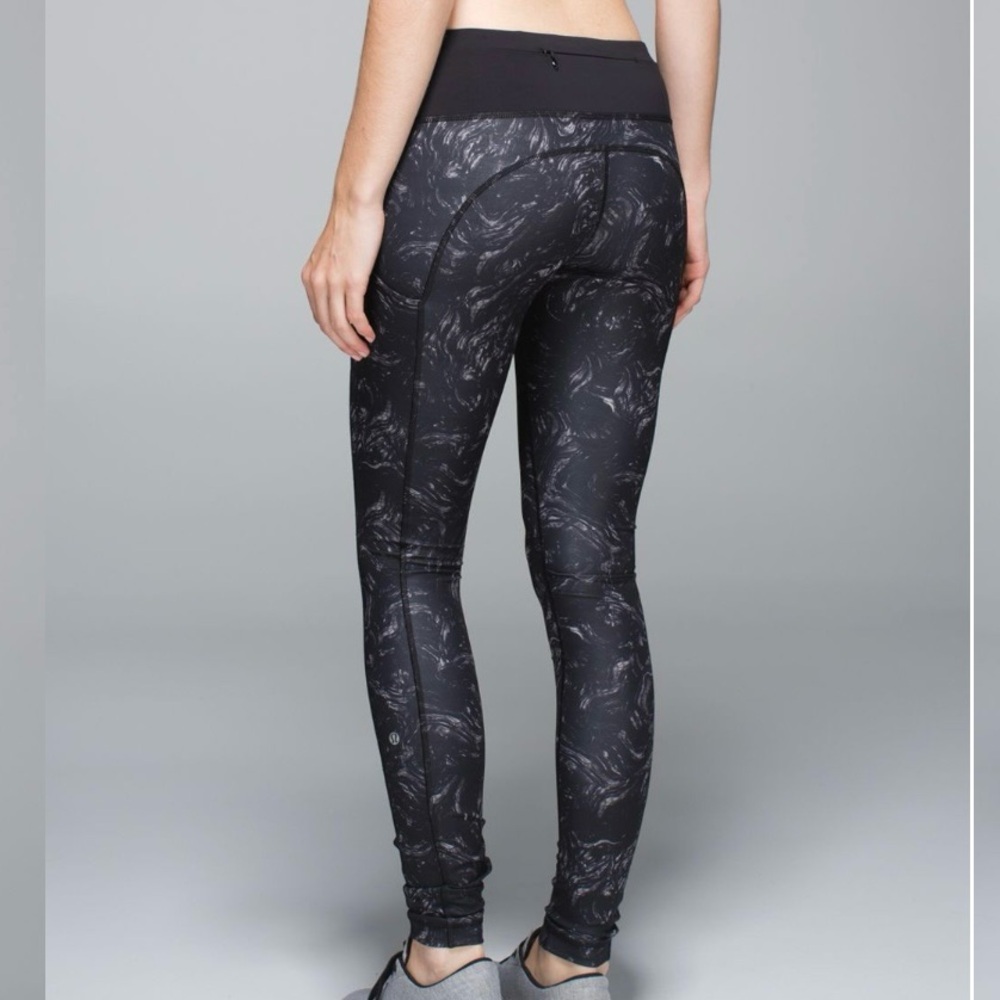 Lululemon Speed Tight II Full-On Luxtreme Arsenal Ambient Grey Black Womens Sz 4